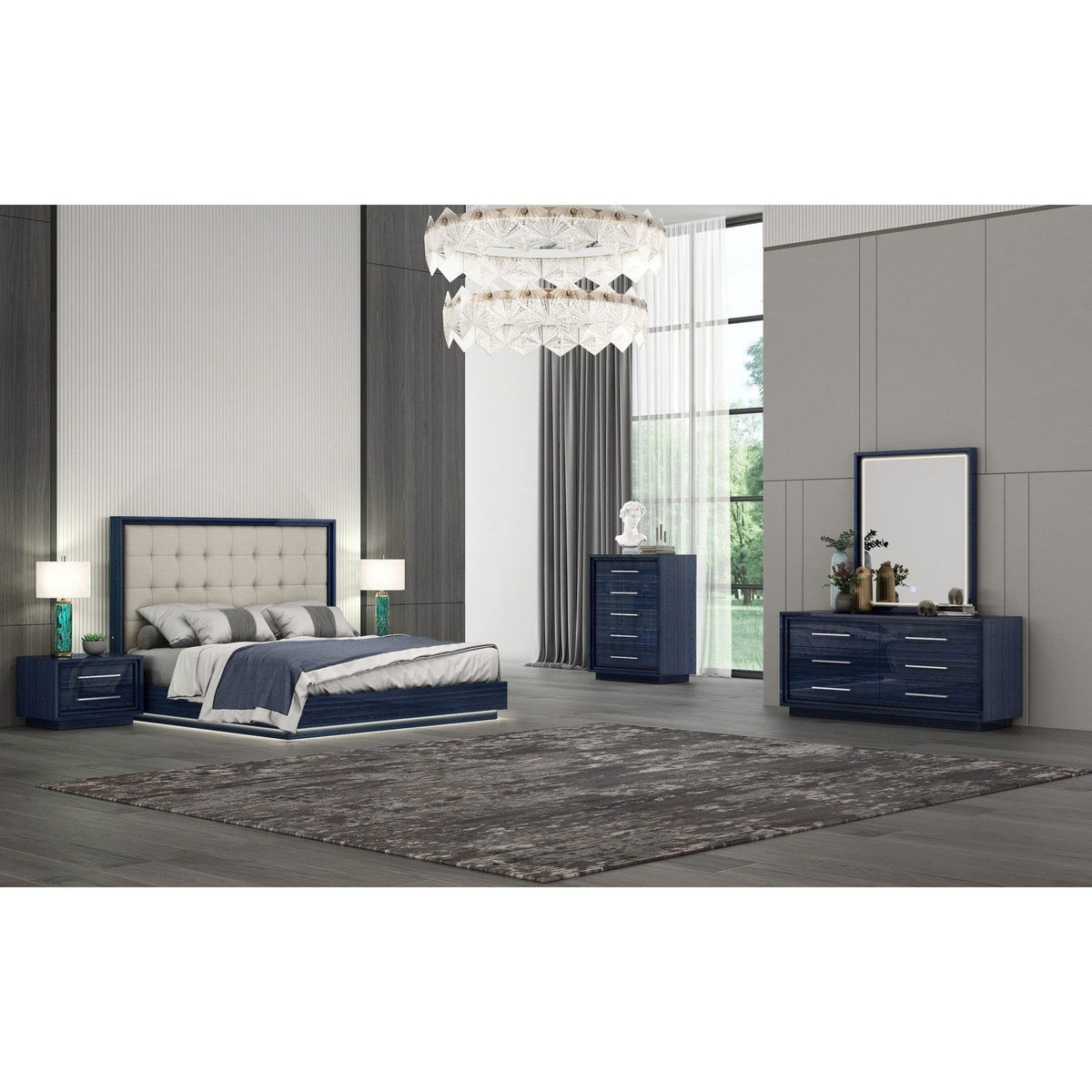 Whiteline Modern Living Alexander King Bed
