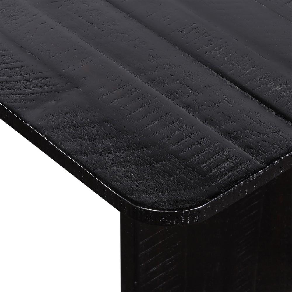 Benzara Wooden Coffee Table With Metal Accents, Gold And Black BM236341