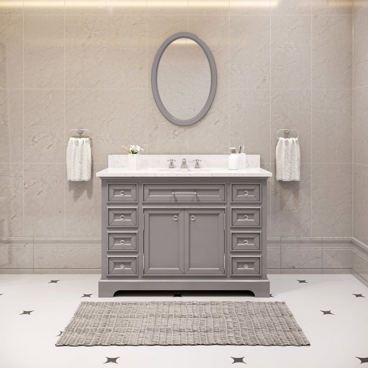 Water Creation Derby 48" Cashmere Grey Single Sink Bathroom Vanity From The Derby Collection