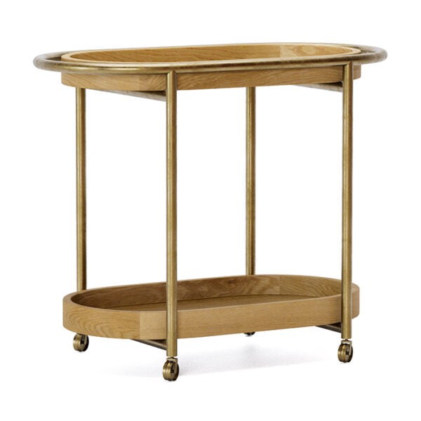 Union Home Orbit Bar Cart - Antique Brass DIN00239