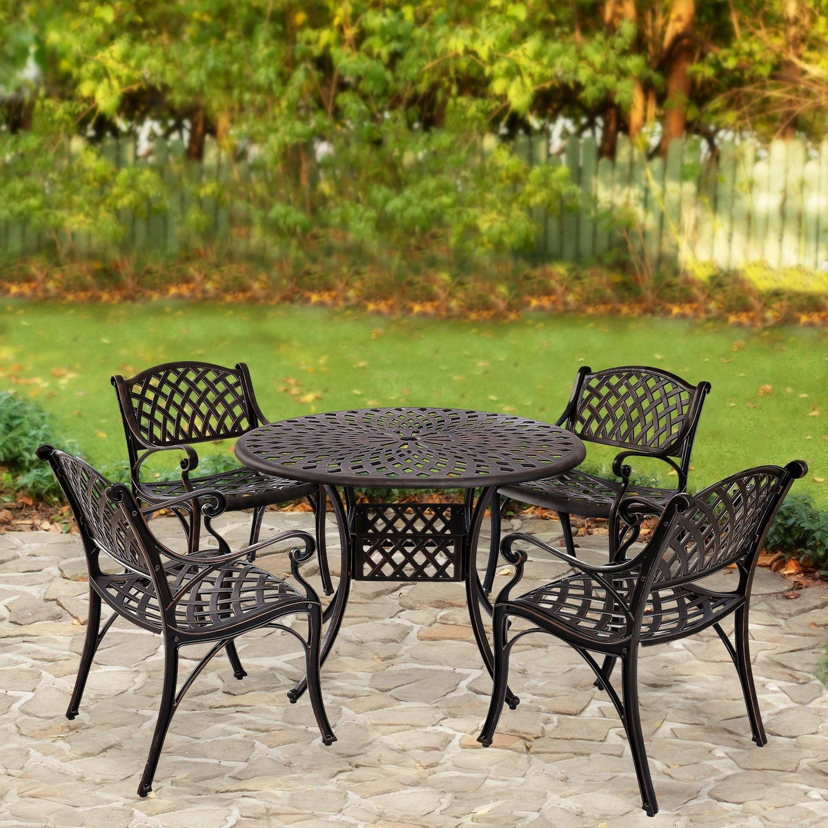 Kinger Home Aiden 5-Piece Outdoor Dining Set for Patio
