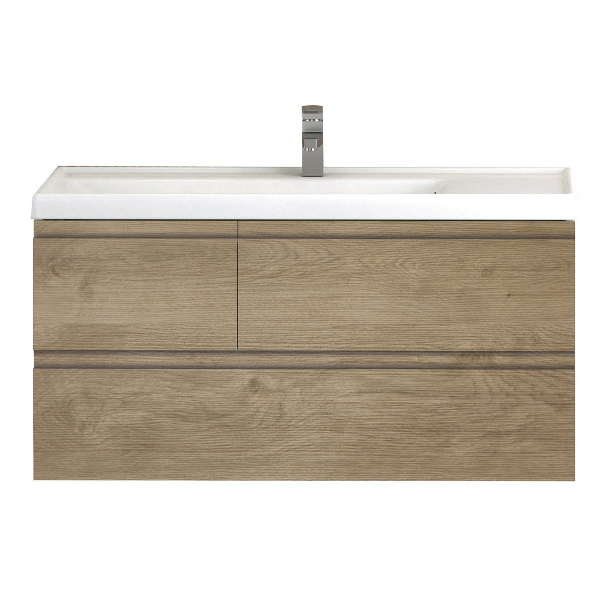Eviva Roxy 32" Natural Oak Vanity with Porcelain sink