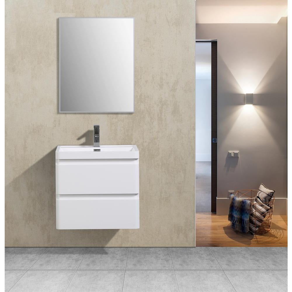 Eviva Glazzy 24" Wall Mount Modern Bathroom Vanity