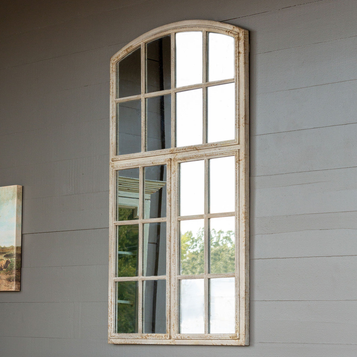 Park Hill Collection La Boheme Industrial Metal Pane Mirror EWI01078