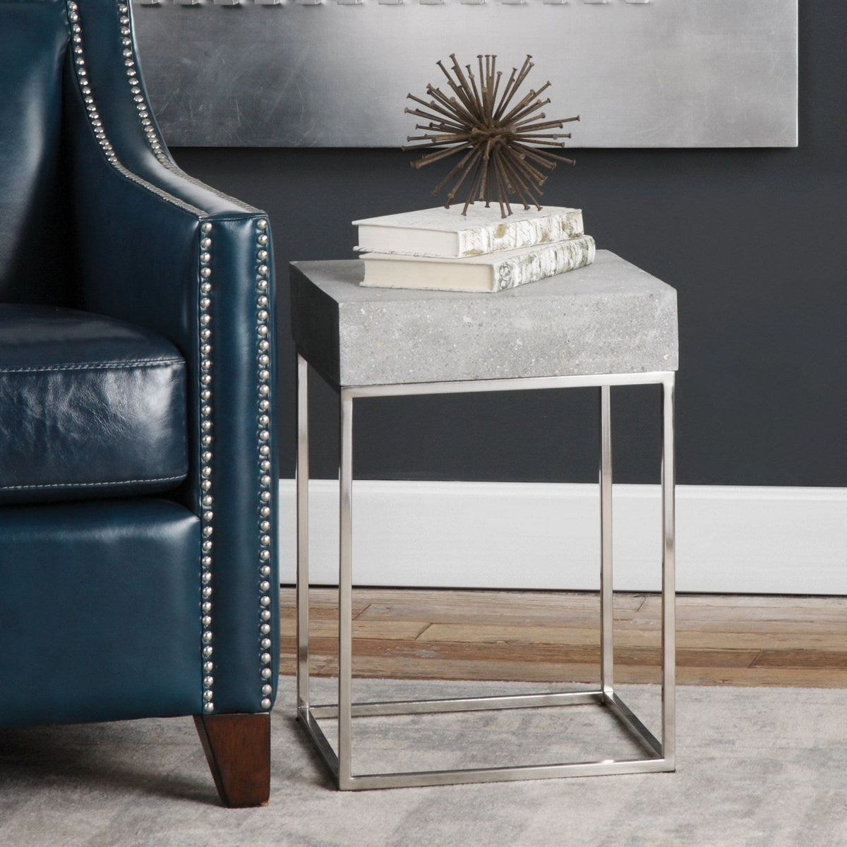 Uttermost Jude Concrete Accent Table 24735