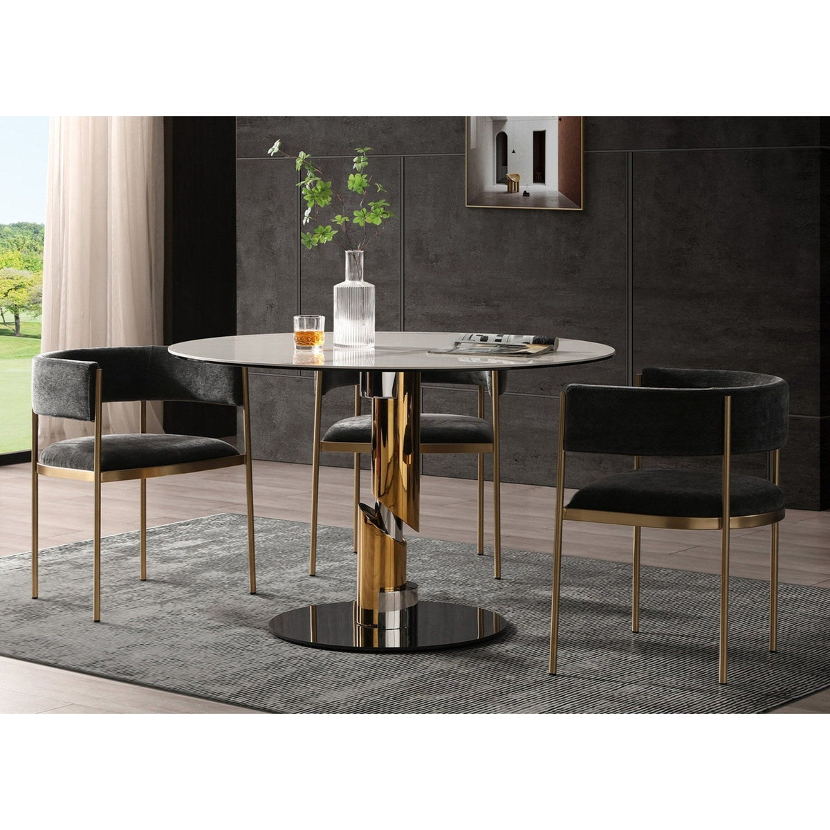 Whiteline Modern Living Gloria Round Dining Table