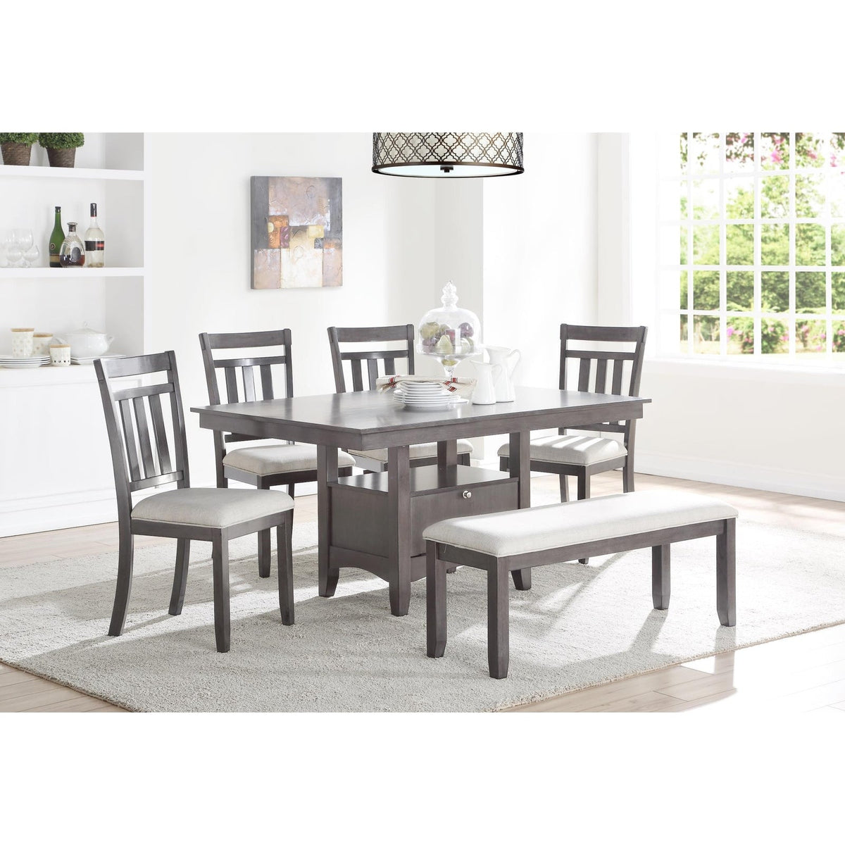 Kinger Home Palm 6-Pieces Indoor Dining Set