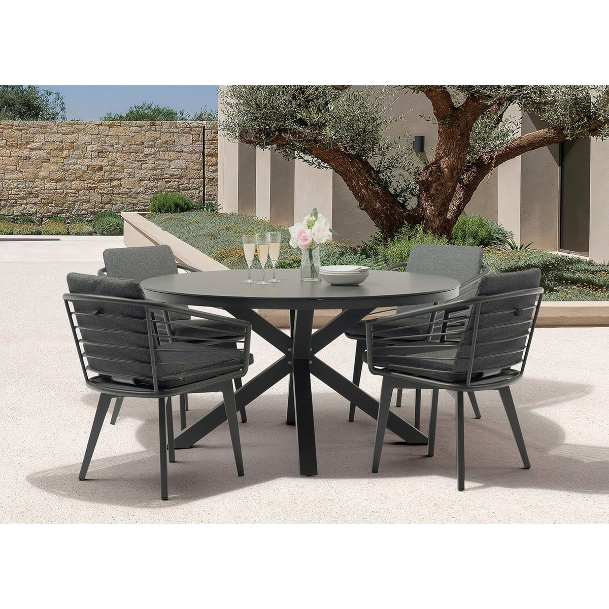 Whiteline Modern Living Kassey Outdoor Dining Armchair