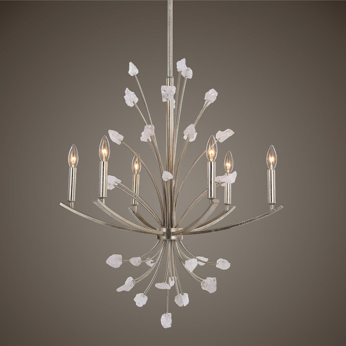 Uttermost Juliette 6 Light Silver Chandelier 21345