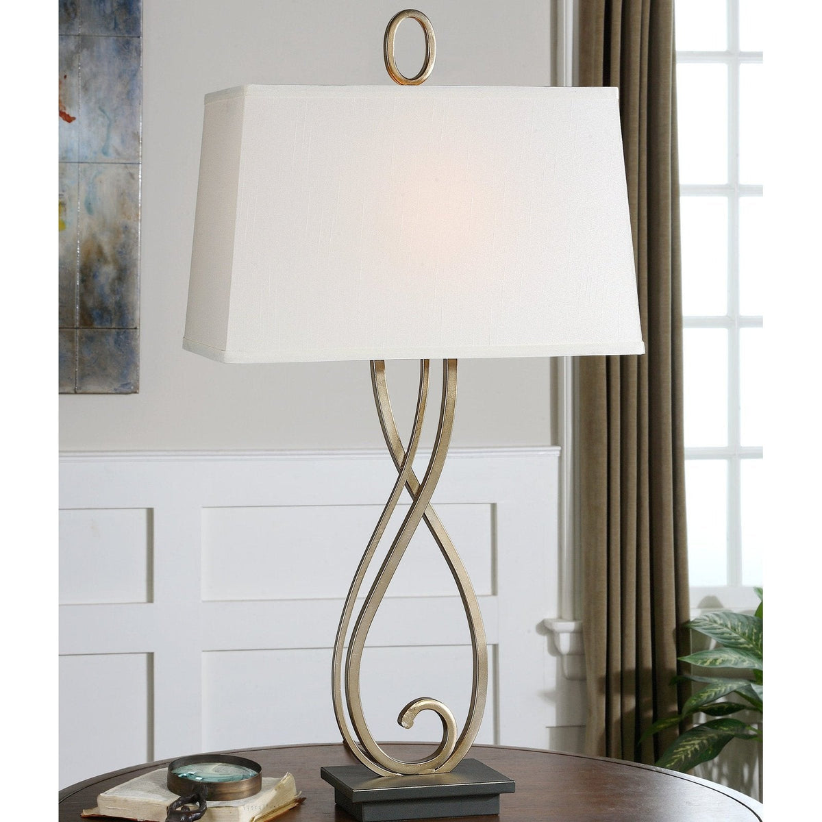Uttermost Ferndale Scroll Metal Lamp 26341