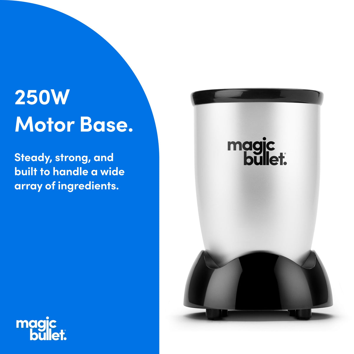 Magic Bullet Deluxe Personal Blender, 10-Piece Set, 200W, Silver