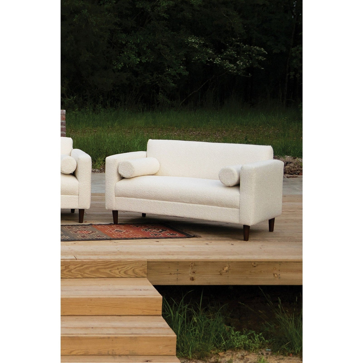 Kalalou Pearl Boucle Loveseat