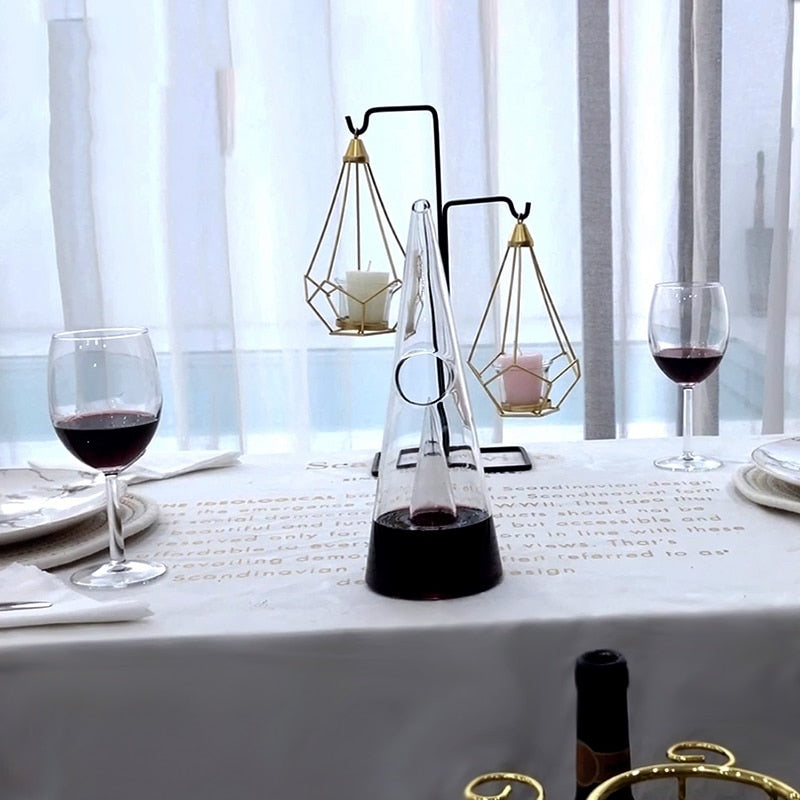 Glass Wine Decanter – Pyramid Shape