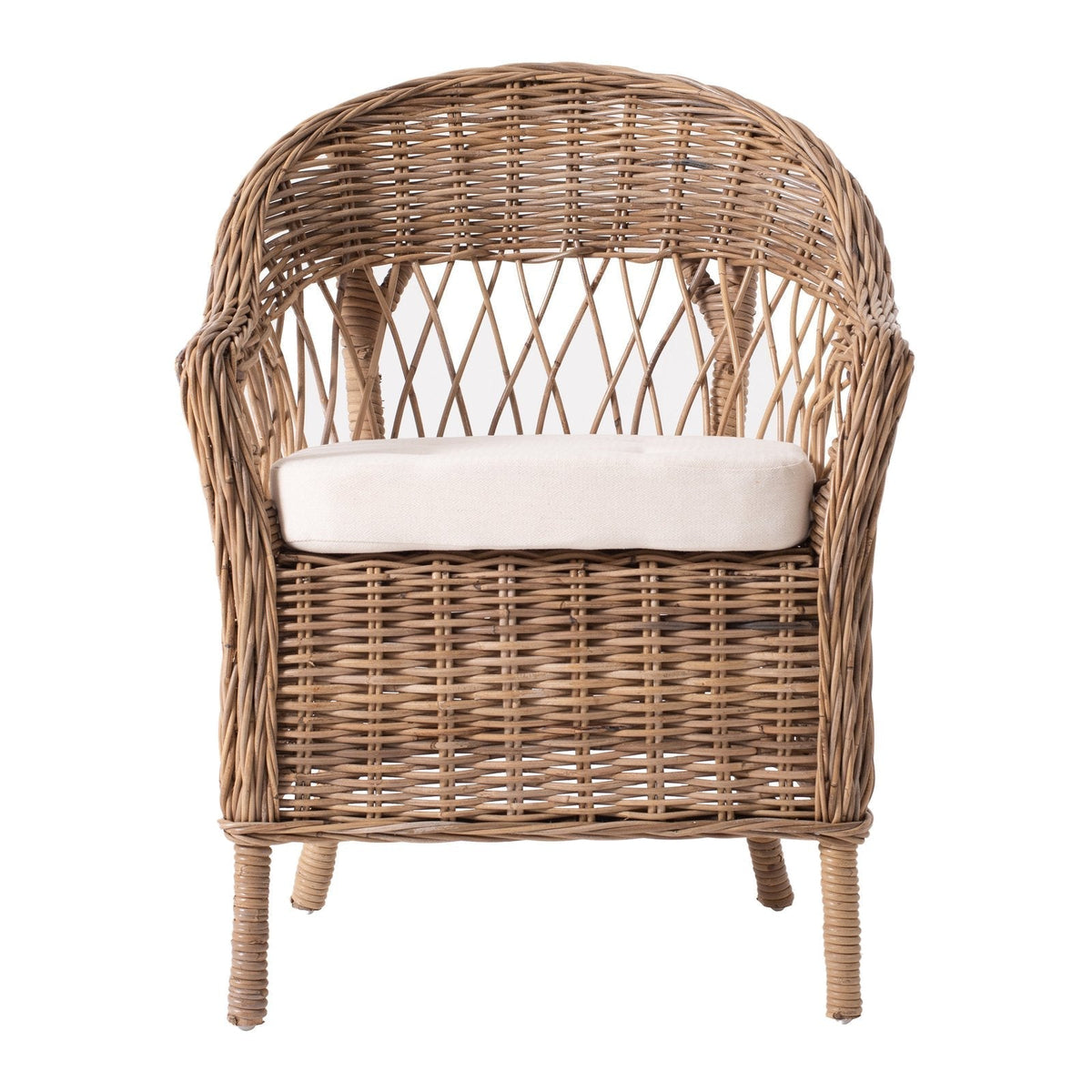NovaSolo Wickerworks Monarch Chair, Natural Finish (Set of 2) CR56
