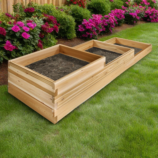 All Things Cedar 3-Step Tiered Garden Box RGT15