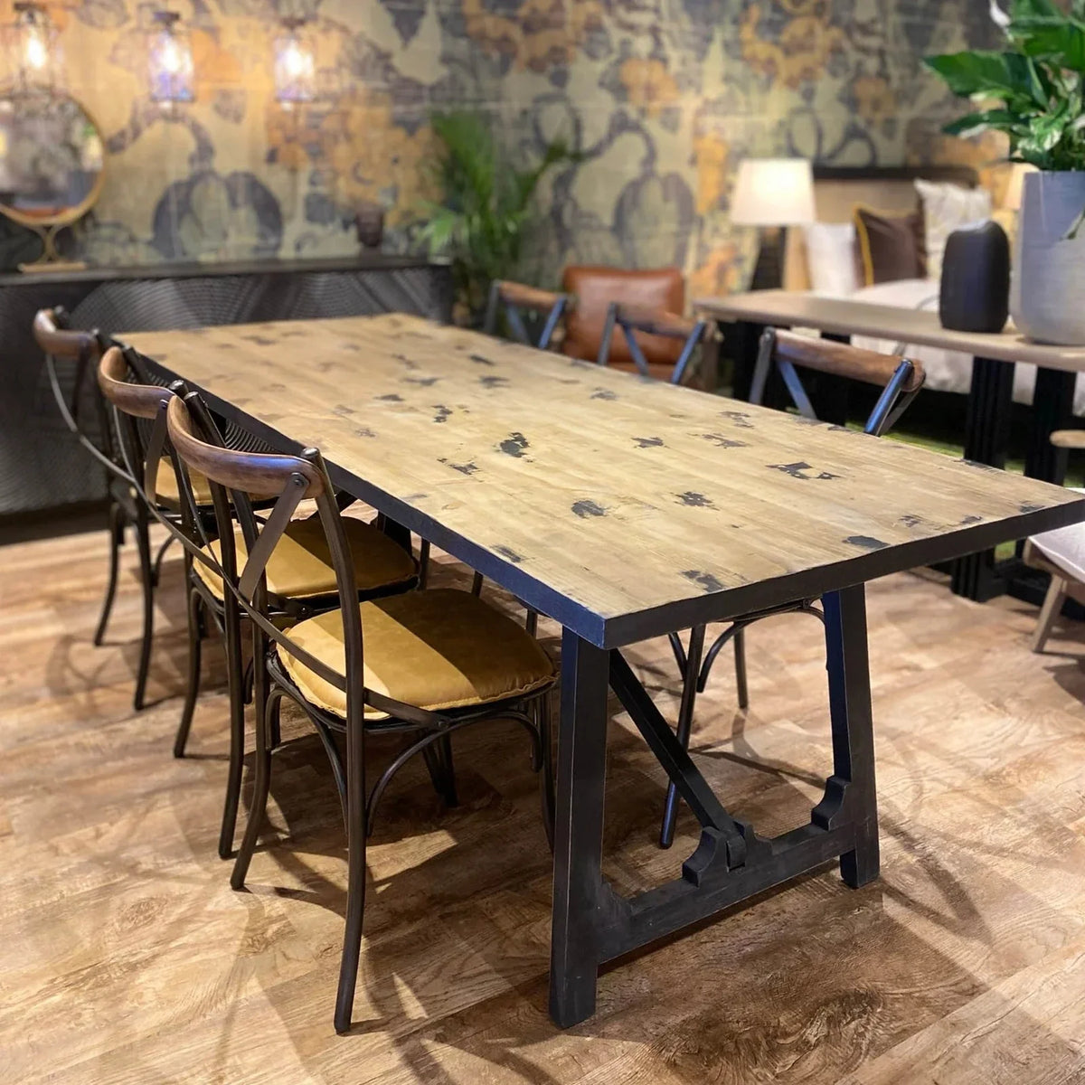LH Imports Renaissance Dining Table - Black Antique RNS010