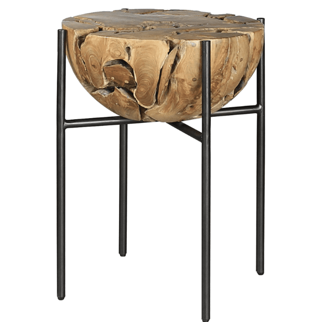 New Pacific Direct Melba Recycled Teak Root Side/ End Table 9600037