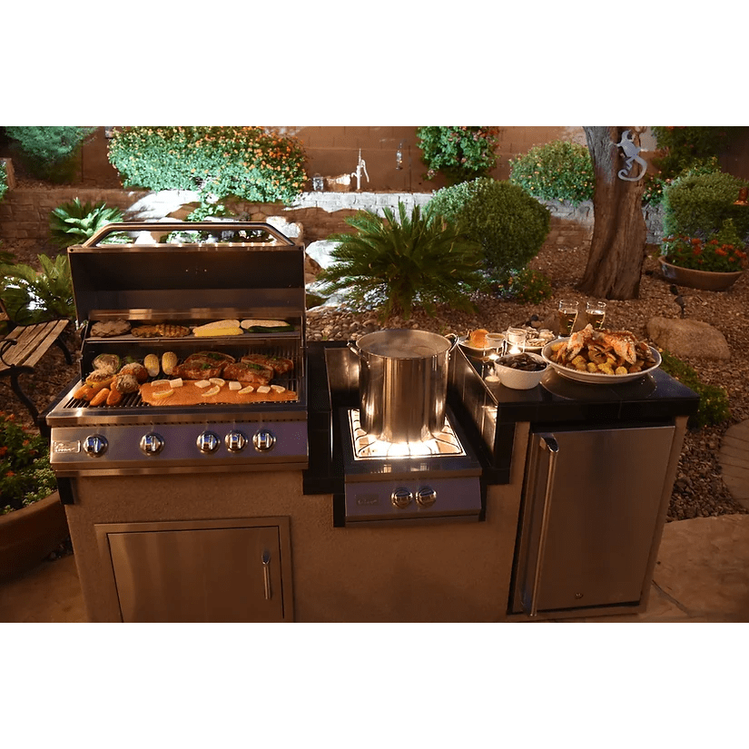 Kokomo Power Burner 4 Burner 32 inch Built-In Barbeque Grill Island Kitchen Package