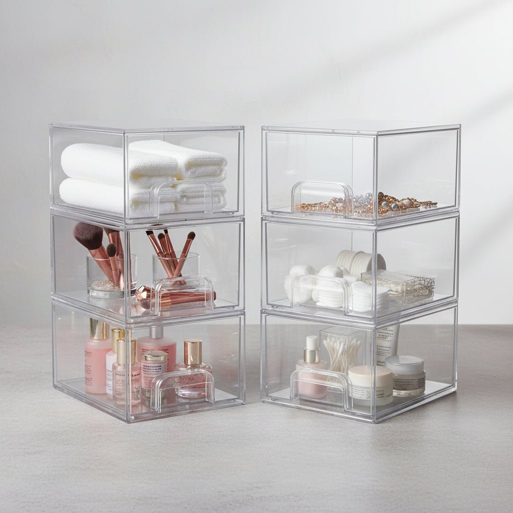 Clear Stackable Acrylic Storage Drawers