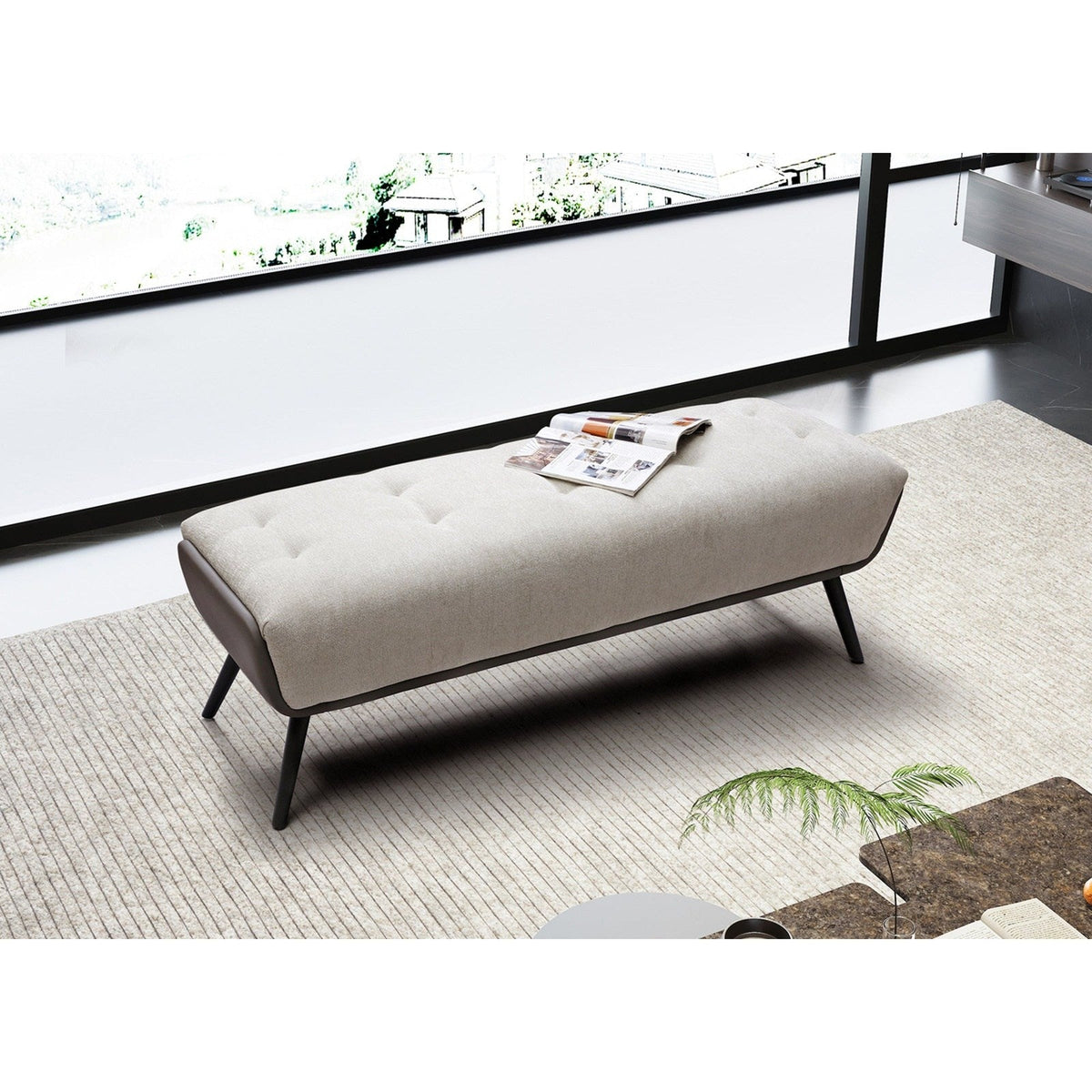 Whiteline Modern Living Teddy Bench