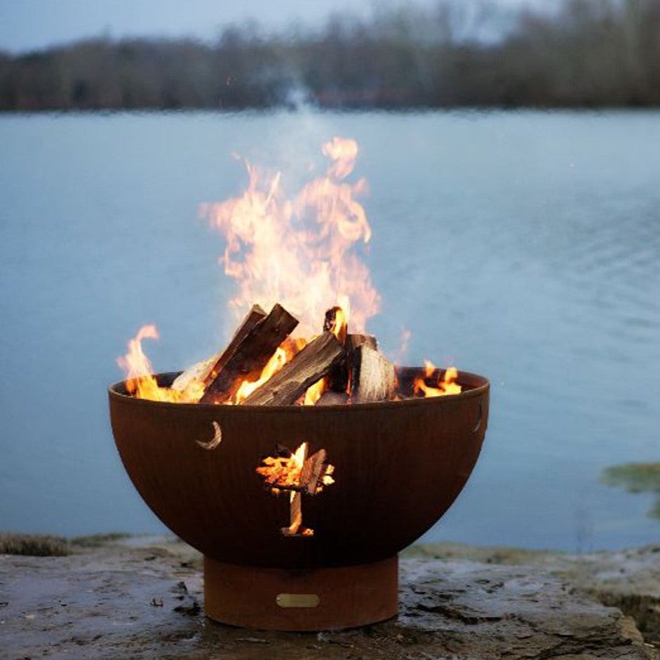 Fire Pit Art Tropical Moon Fire Pit