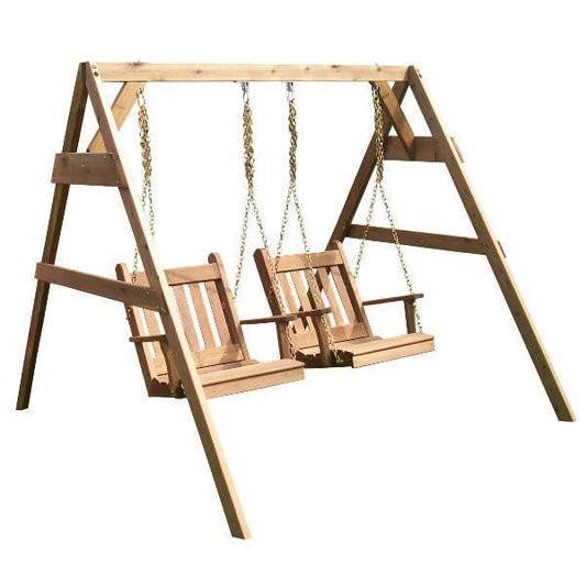 A & L Furniture 5'2x4 A-Frame Swing Stand for 2 Chair Swings (Hangers Included)