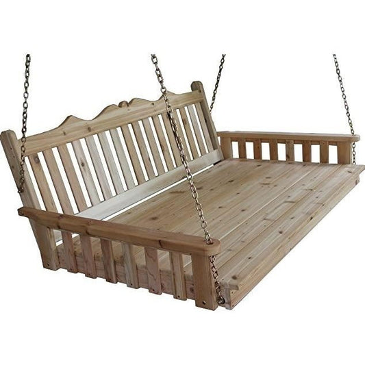 A & L Furniture 75" Twin Mattress Royal English Garden Swingbed