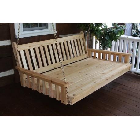 A & L Furniture 75" Twin Mattress Traditional English Swingbed