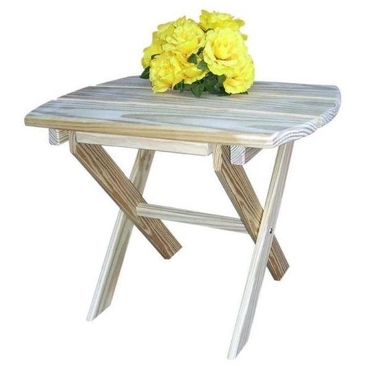 A & L Furniture Folding End Table in Pine