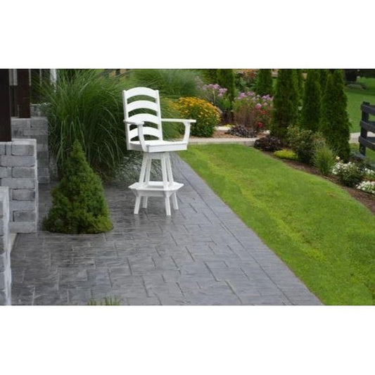A & L Furniture Ladderback Swivel Bar Chair w/ Arms