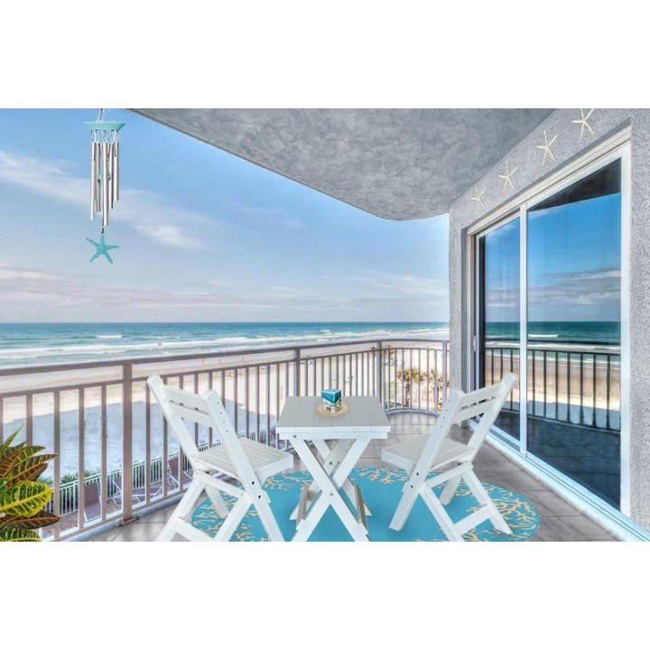 A & L Furniture Poly Coronado Square Folding Bistro Set