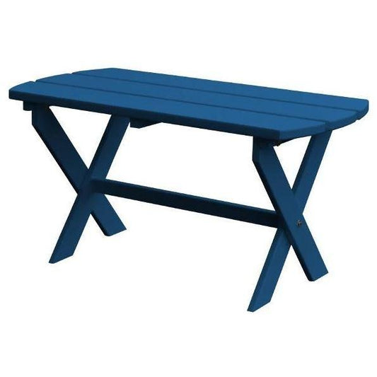 A & L Furniture Poly Folding Oval Coffee Table