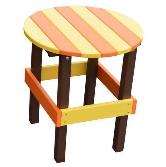 A & L Furniture Poly Round Side Table- Seasonal Color Combos