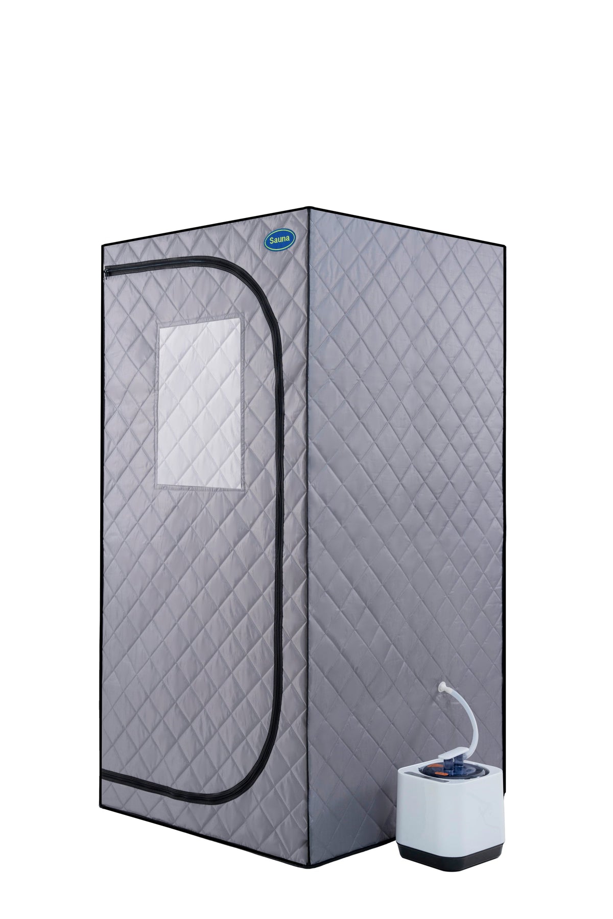 Portable Steam Sauna Tent with 2.2L Steamer, Remote Control & Folding Chair - Grey