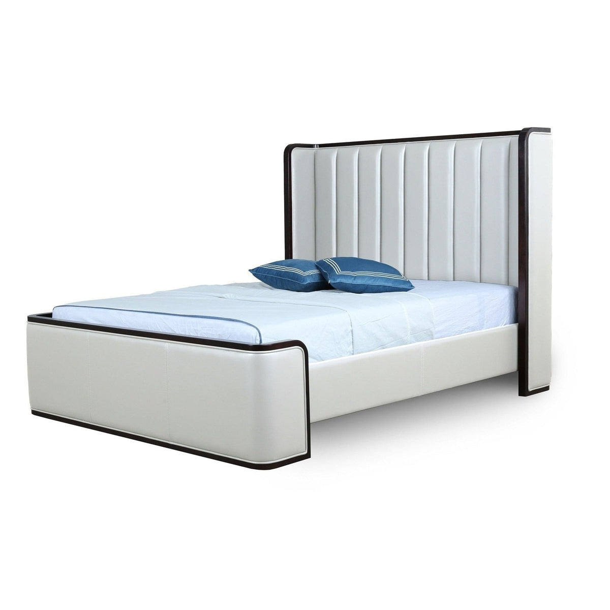 Manhattan Comfort Kingdom Cream Queen Bed