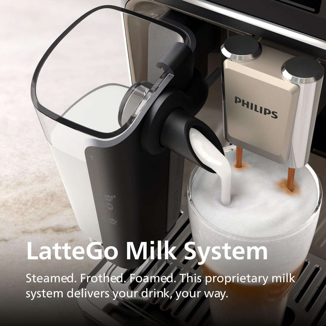 Philips 5500 Series Fully Automatic Espresso Machine with LatteGo Milk System - EP5544/94