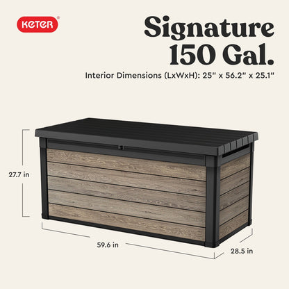 Outdoor deck storage box