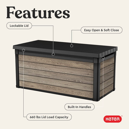 Outdoor deck storage box