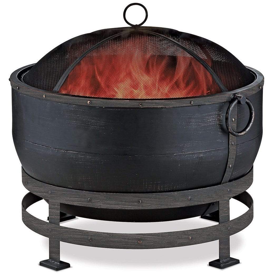 Endless Summer Oil Rubbed Bronze Wood Burning Outdoor Firebowl with  Kettle Design WAD1579SP