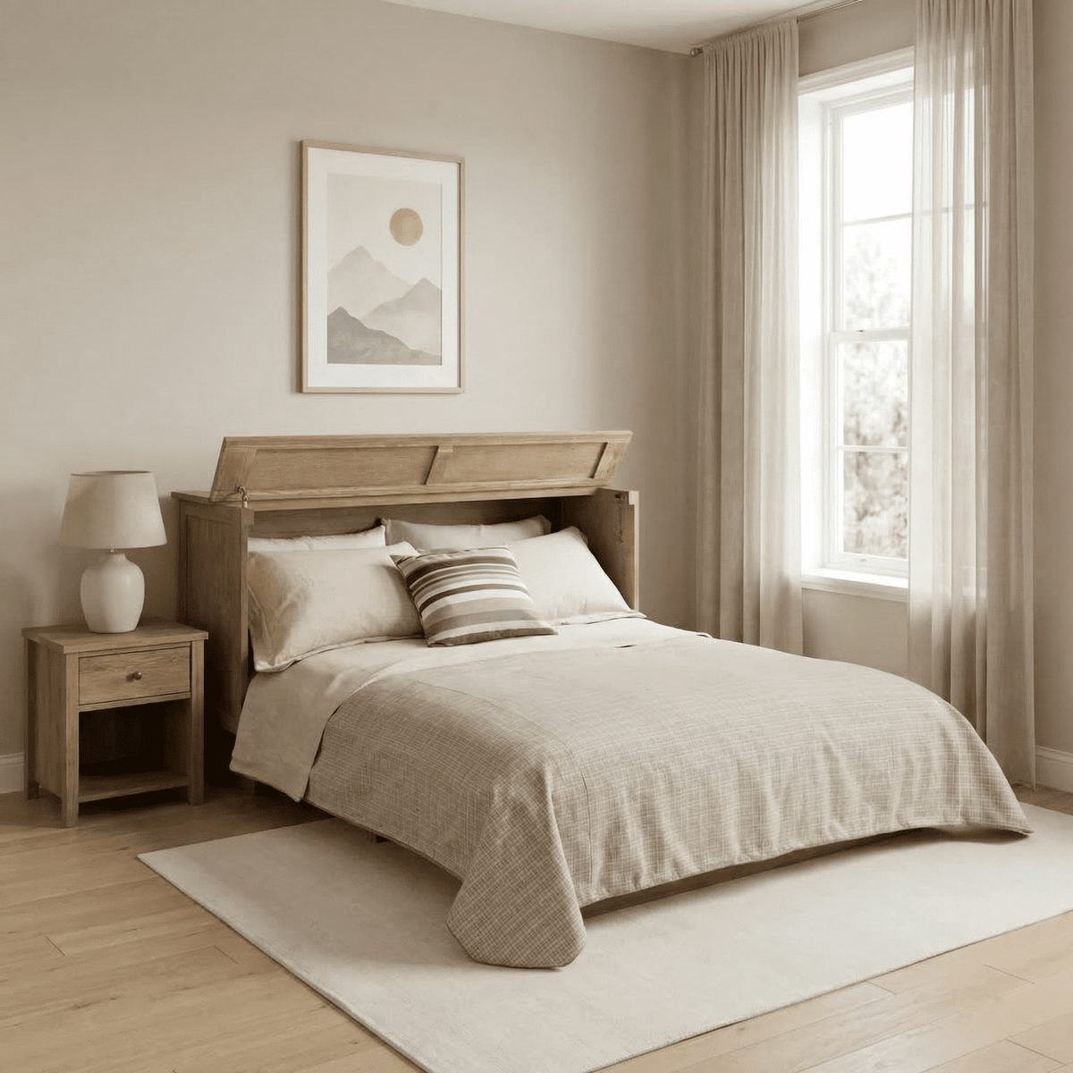 Arason Creden-ZzZ Brussels Style Queen Chest Murphy Cabinet Bed