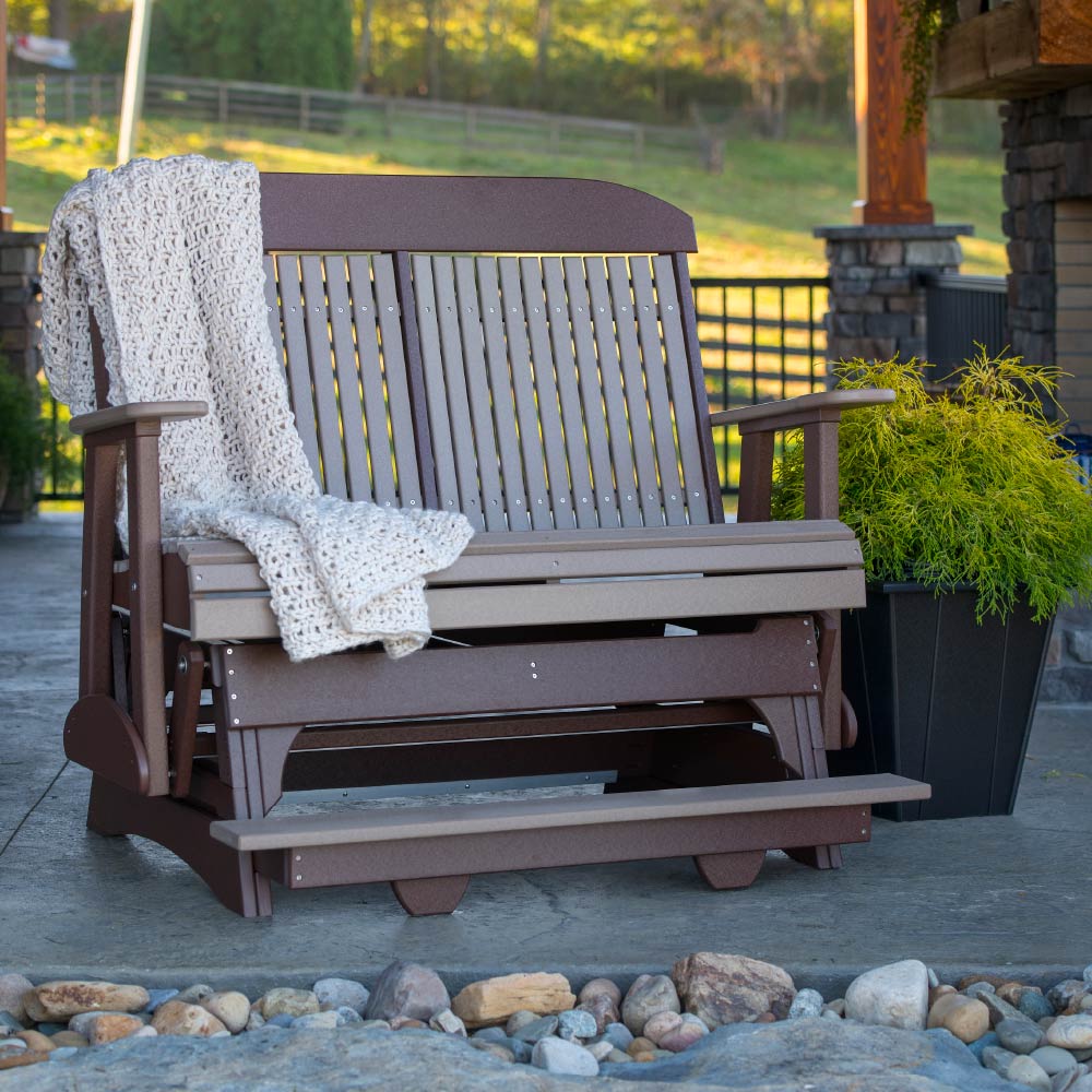 LuxCraft 4′ Classic Balcony Poly Glider Chair