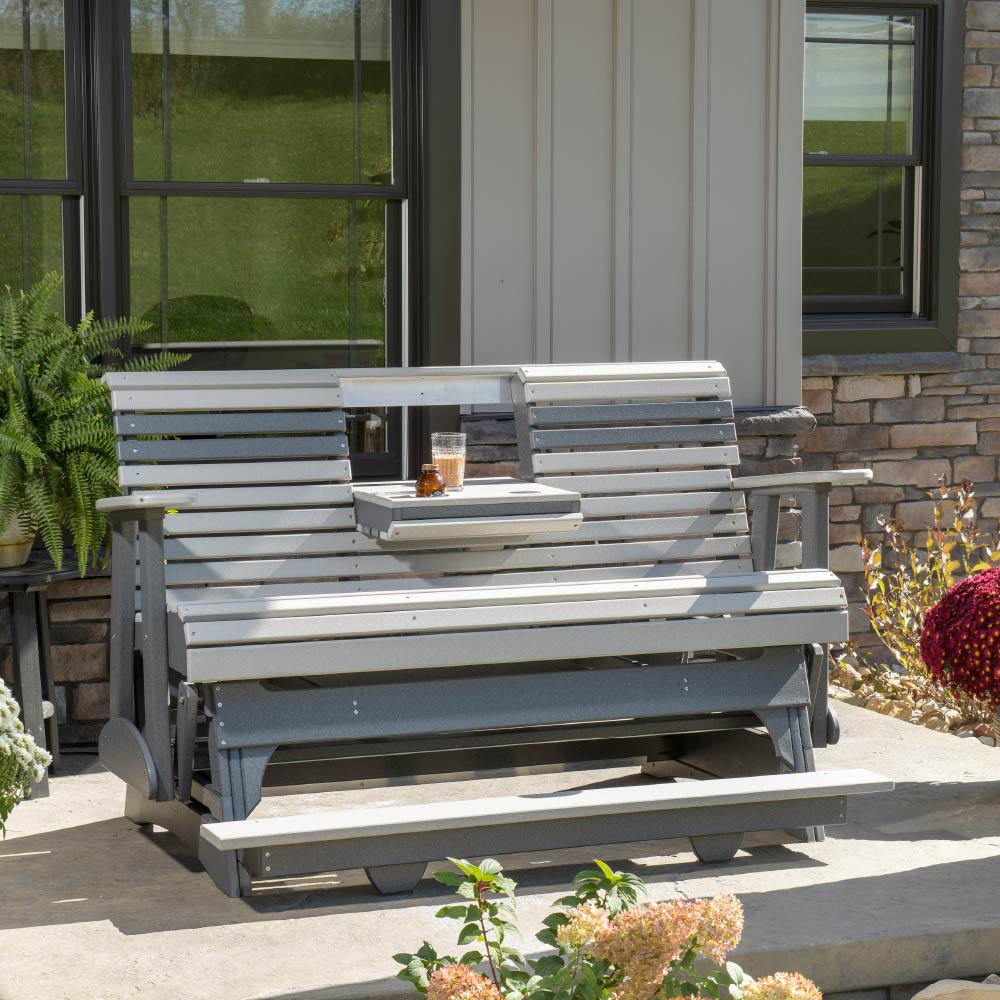 LuxCraft 5' Plain Poly Balcony Glider