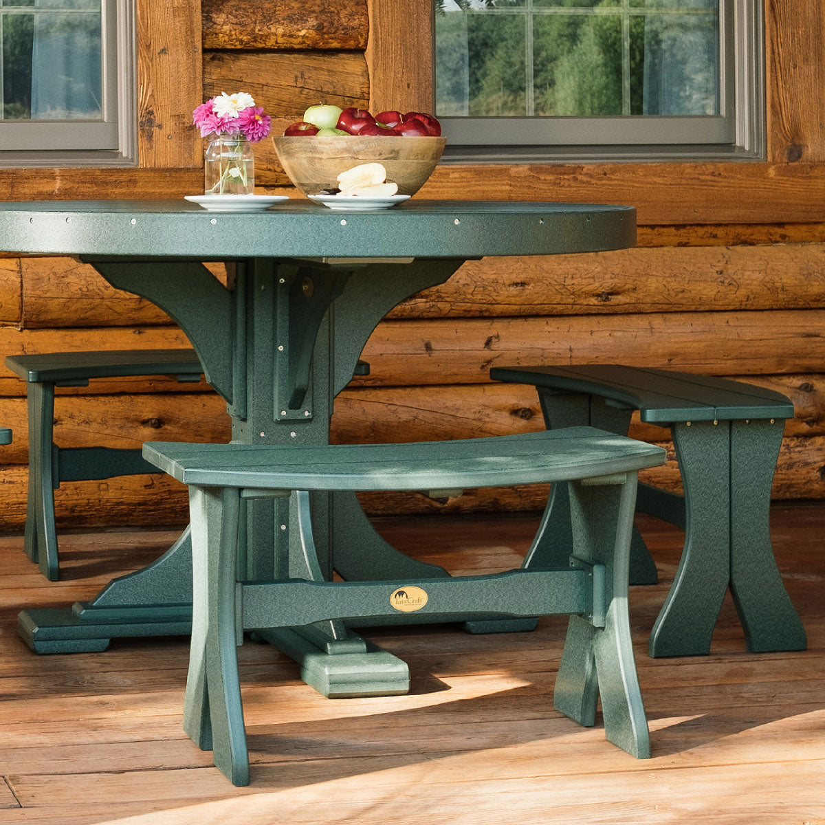 LuxCraft 28" Poly Dining Table Height Bench