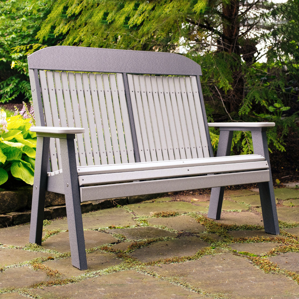 LuxCraft 4' Classic Highback Poly Bench