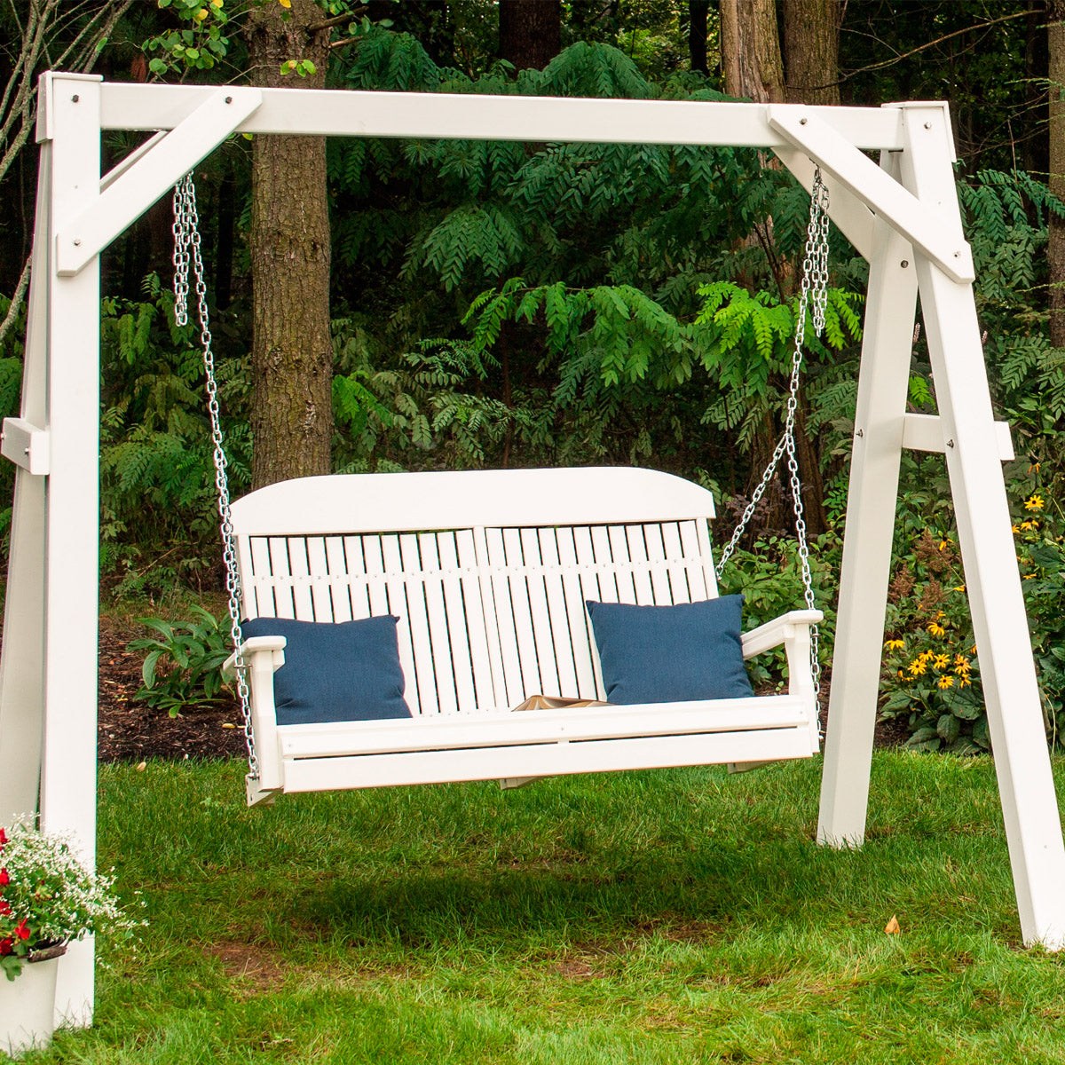 LuxCraft 4' Classic Highback Poly Porch Swing