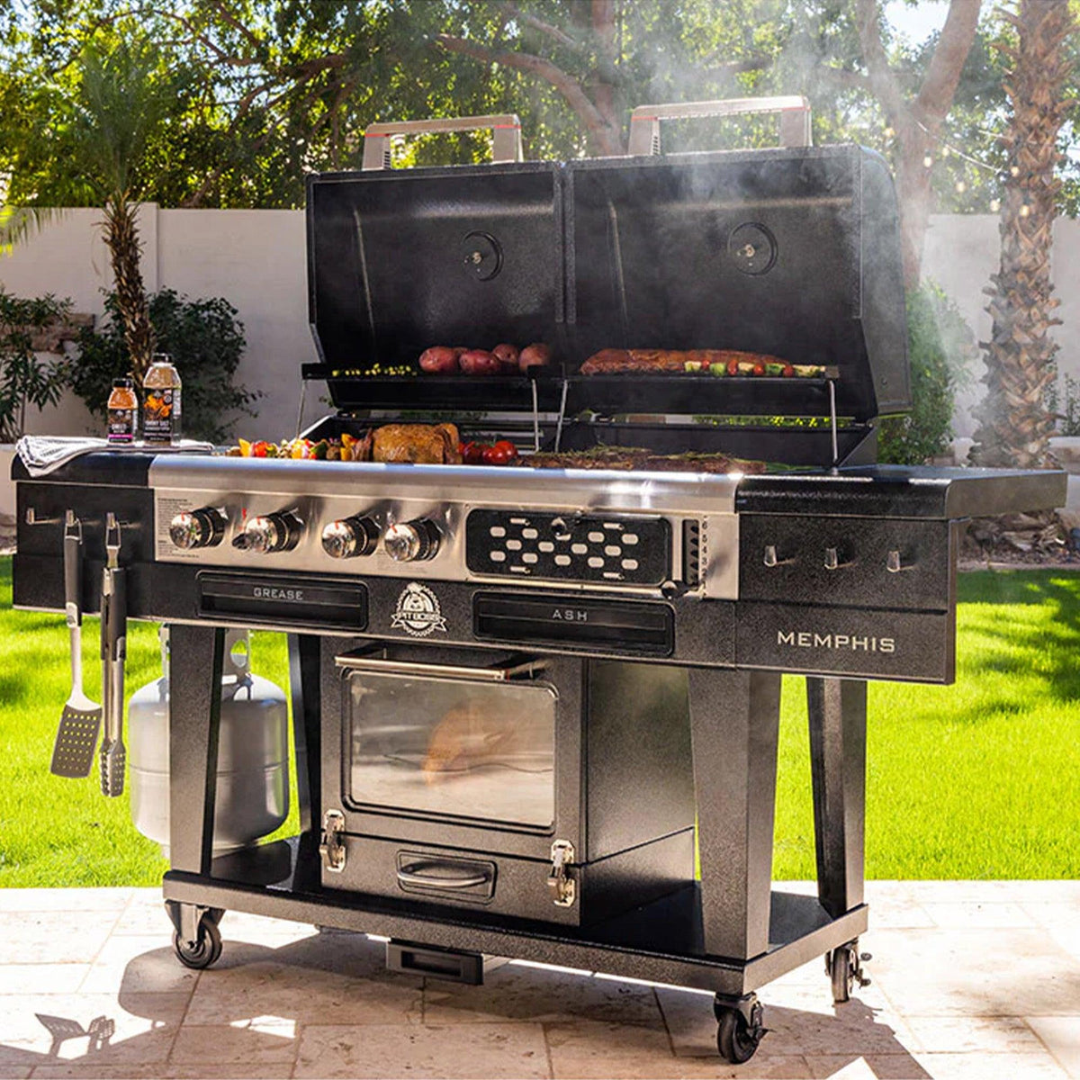 Pit Boss Memphis Ultimate 2.0 Triple Combo BBQ & Smoker