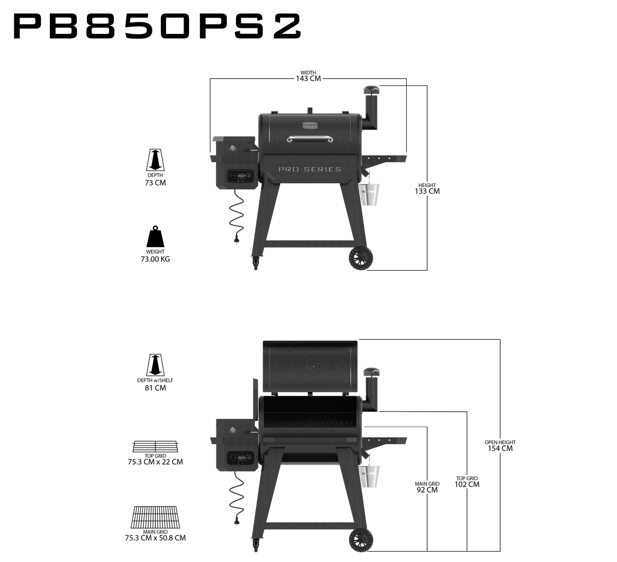 Pit Boss Pro Series 850 Wi-Fi Wood Pellet Grill