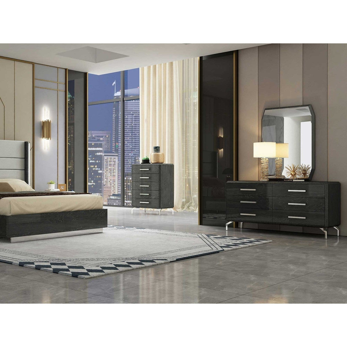 Whiteline Modern Living Los Angeles Double Dresser