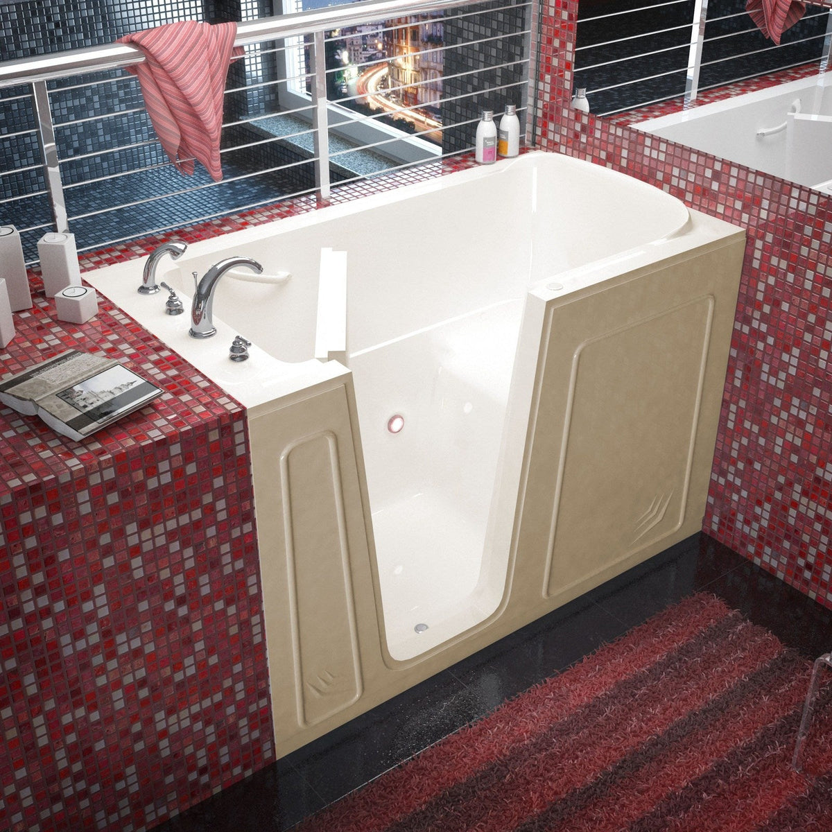 MediTub  Walk-In 32 x 60 Left Drain Biscuit Soaking Walk-In Bathtub 3260LBS