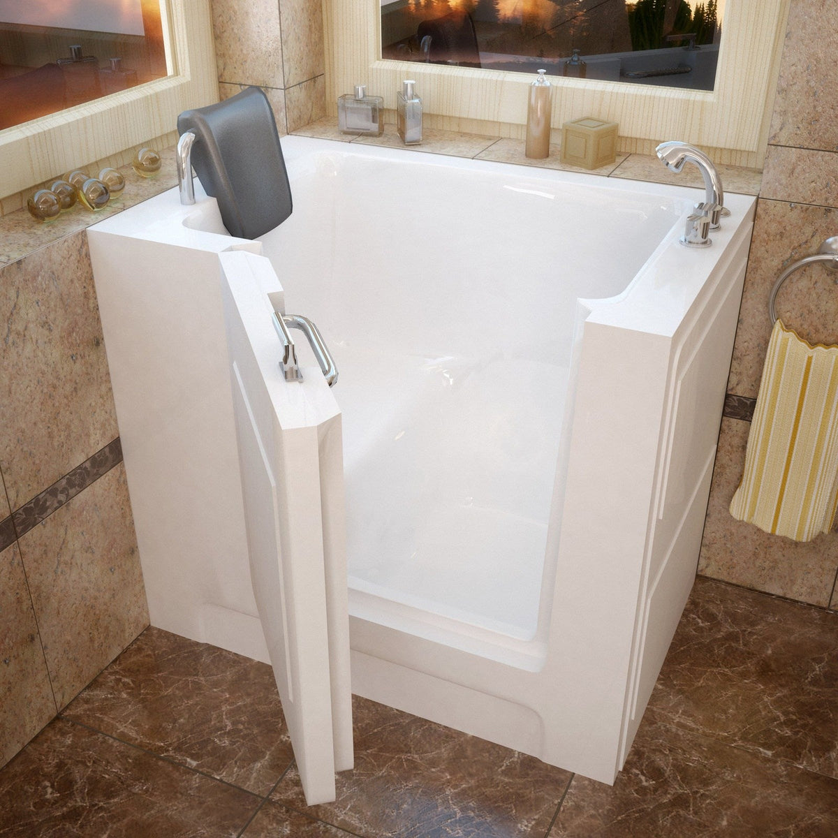 MediTub  Walk-In 27 x 39 Right Drain White Soaking Walk-In Bathtub 2739RWS